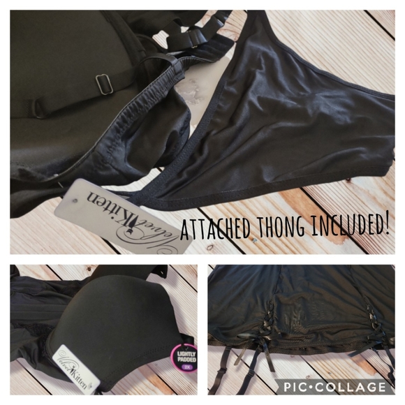 🆕 2X plus size Velvet Kitten sexy black chemise 🆕 - Picture 4 of 8